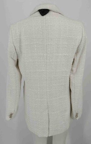 MAISON D'AMELIE White Tweed Longsleeve Women Size MEDIUM (M) Jacket