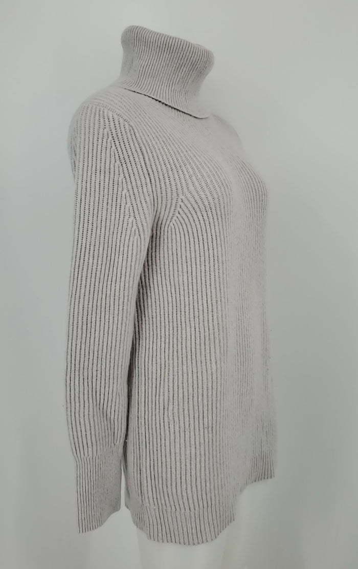 BANANA REPUBLIC Lt Gray Cashmere Turtleneck Longsleeve Size MEDIUM (M) Sweater