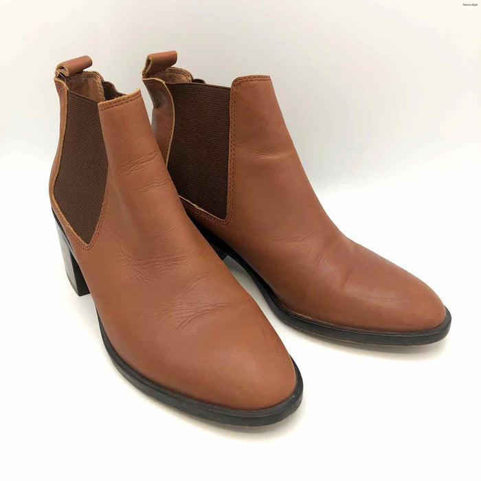 ALIAS MAE Caramel Brown Ankle Boot 2.5" Chunky Heel Shoe Size 36 US: 6 Boots