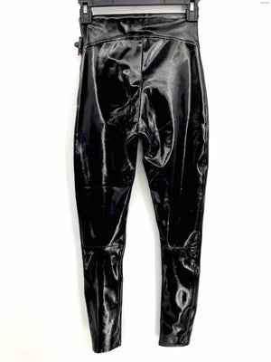 SPANX Black Faux Patent Leather Legging Size X-SMALL Pants