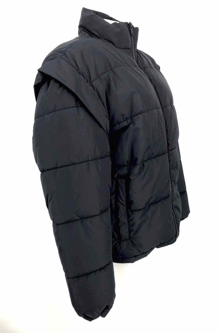 WE WORE WHAT Black Quilted Puffer Women Size X-SMALL Jacket