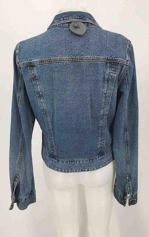 FREE PEOPLE Blue Denim Classic Jean Jacket Women Size LARGE  (L) Jacket