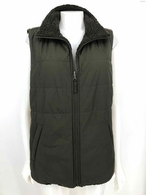 THE NORTH FACE Olive Silk Blend Vest Women Size LARGE  (L) Jacket