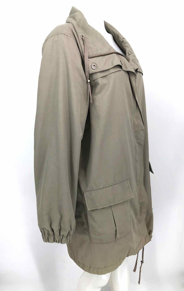 EILEEN FISHER Lt Olive Zip Up Longsleeve Women Size X-LARGE Jacket