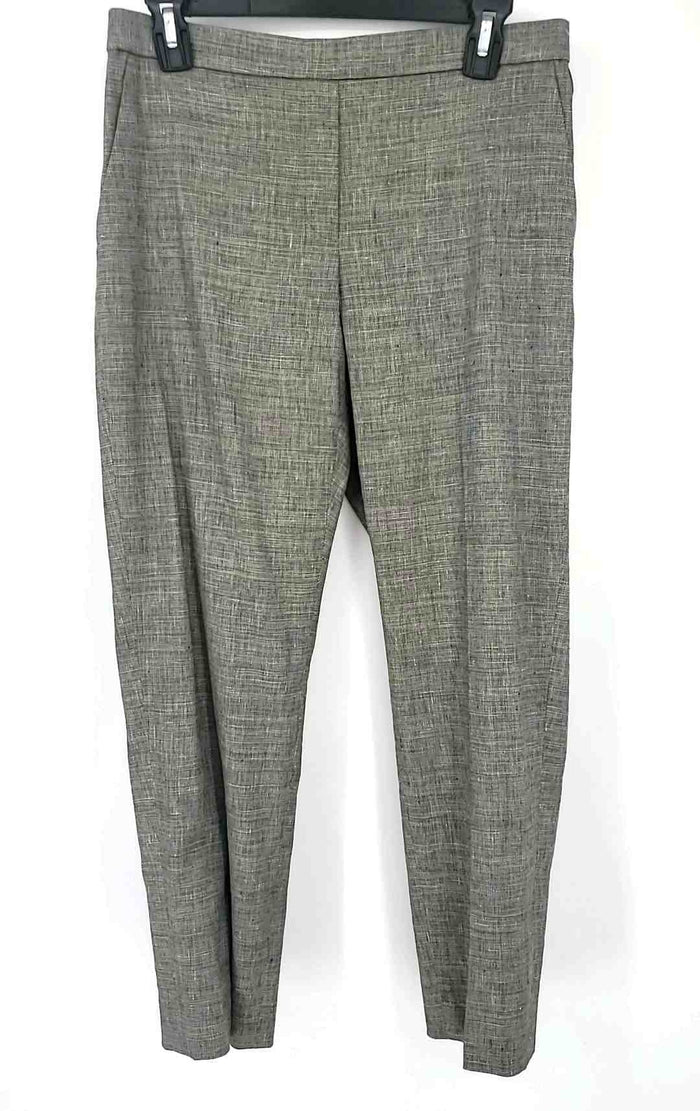 THEORY Olive Linen Blend Tapered Size 4  (S) Pants