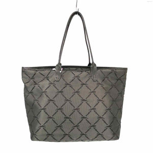 LONGCHAMP Gray Patent Trim Pre Loved Monogram Tote Purse