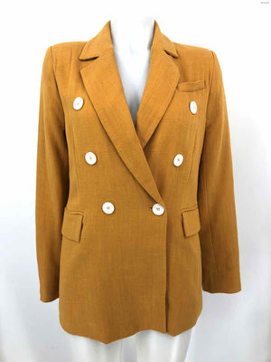 WALTER BAKER Mustard Yellow Double Breasted Blazer Women Size SMALL (S) Jacket