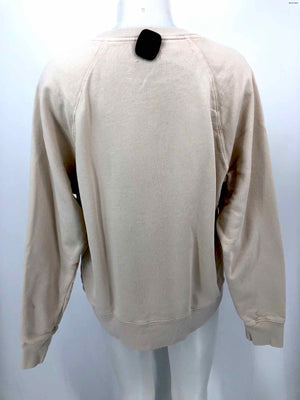 ZADIG & VOLTAIRE Cream Pink Multi Word Print Pullover Size LARGE  (L) Sweater