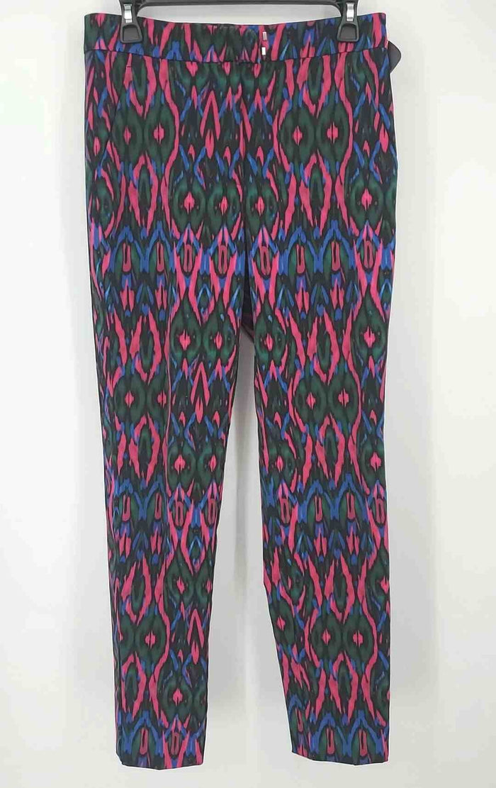 MISSONI Fuchsia Green & Black Abstract Print Tapered Size SMALL (S) Pants