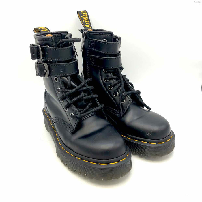 DR. MARTENS Black Leather Upper Combat Shoe Size 5 Shoes