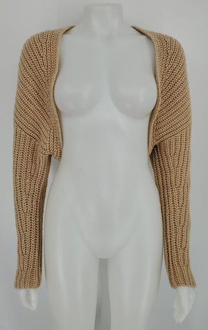 VINCE Tan Wool Blend Wrap Size XS/SM (S) Sweater