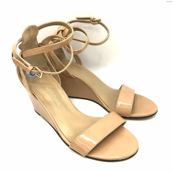 STUART WEITZMAN Nude Patent Leather 3" Wedge Shoe Size 6 Shoes