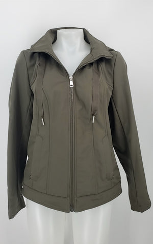 SEBBY COLLECTION Forest Green Zip Front Women Size MEDIUM (M) Jacket