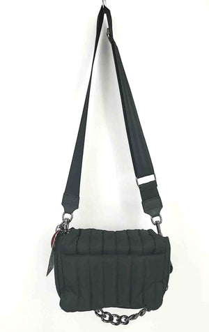 THINK ROYLN Black Silver Nylon Has Tag Puffer Crossbody Purse