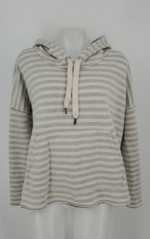 NSF Gray Striped Hoodie Size SMALL (S) Top