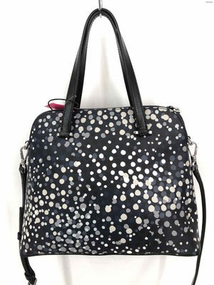 KATE SPADE Black Navy Multi-Color Pre Loved Dot Pattern Satchel Purse