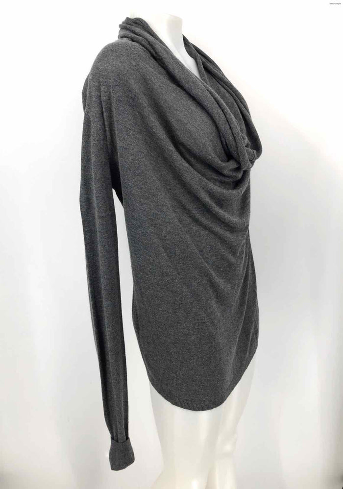 NICOLE FARHI Gray Cowl Neck Longsleeve Size MEDIUM (M) Sweater