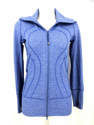 LULULEMON Lt Blue Heather Zip Front Size 4  (S) Activewear Jacket