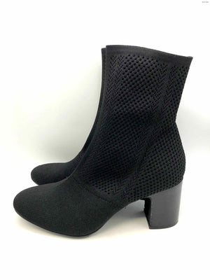 BORN Black Knit 3" Chunky Heel Shoe Size 9-1/2 Boots