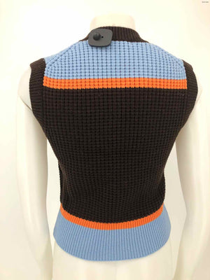 MARNI Brown Lt Blue Knit Tank Size X-SMALL Sweater