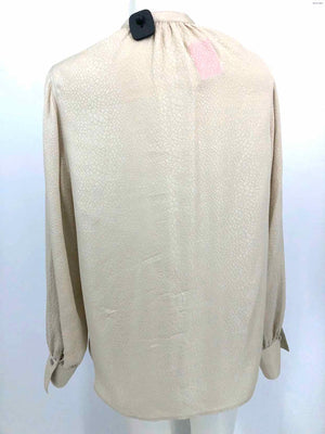 EQUIPMENT Ivory Silk Textured Longsleeve Size SMALL (S) Top