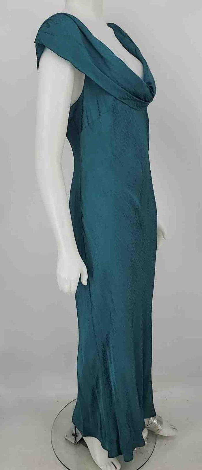 MAEVE - ANTHROPOLOGIE Teal Draped Maxi Length Size X-LARGE Dress