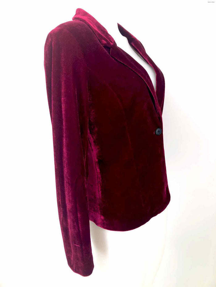 KENSIE Fuchsia Velvet One Button Blazer Women Size SMALL (S) Jacket