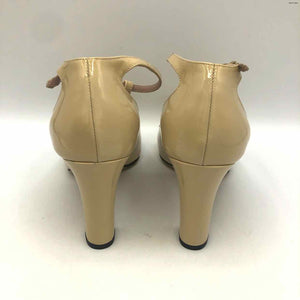 CHLOE Nude Patent Leather Made in Italy 3" Chunky Heel Shoe Size 36 US: 6 Shoes