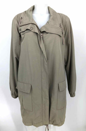 EILEEN FISHER Lt Olive Zip Up Longsleeve Women Size X-LARGE Jacket