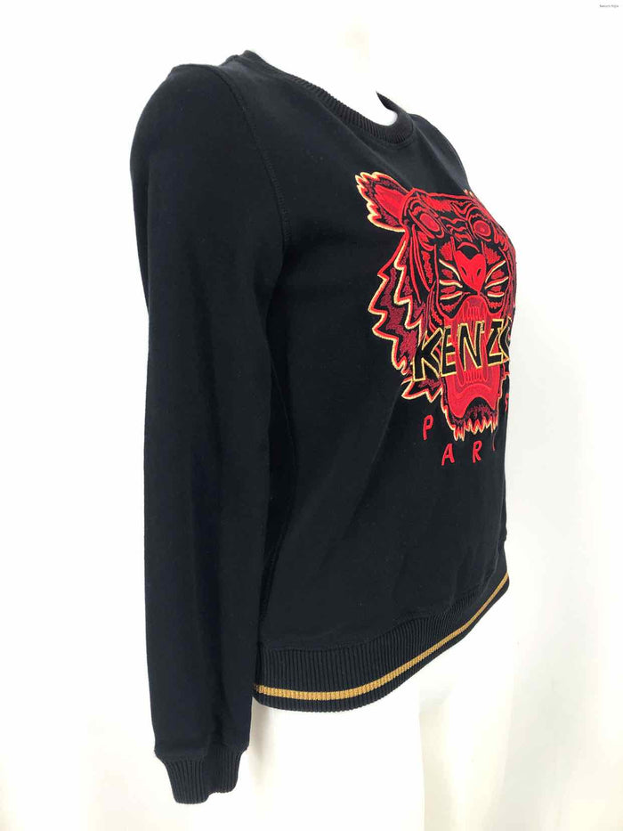 KENZO Black Red Multi Tiger Sweatshirt Size SMALL (S) Sweater