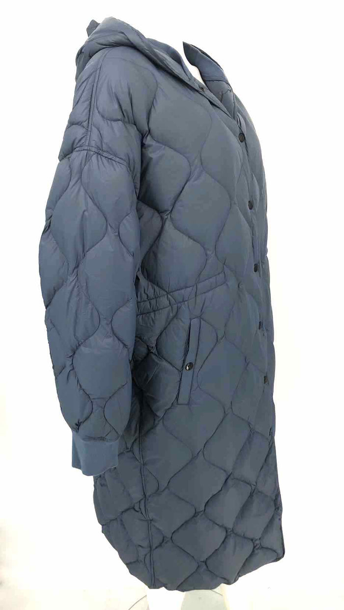 RAG & BONE Blue Down Blend Puffer Long Coat Women Size LARGE  (L) Jacket