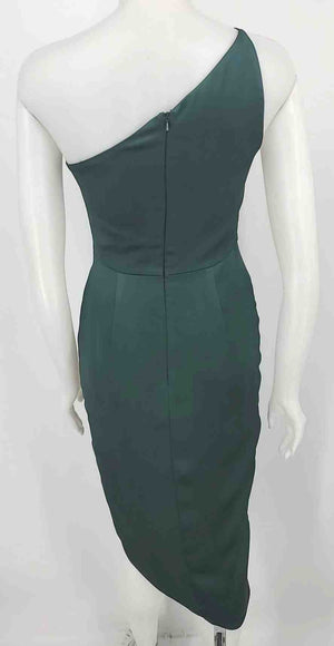 JENNY YOO Dk Gray One Shoulder Size 2  (XS) Dress