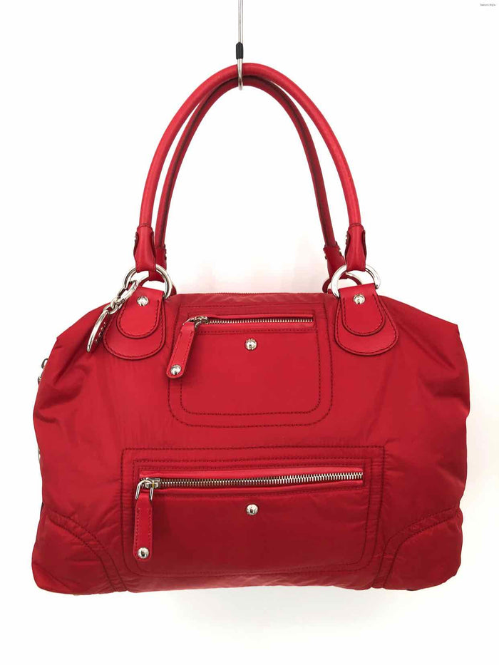 TODS Red Silver Nylon Purse