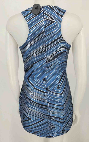 CIEBON Blue Silver Multi Sleeveless Size SMALL (S) Dress