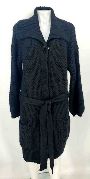 SINEQUANONE Black Crochet Wrap Size MEDIUM (M) Sweater