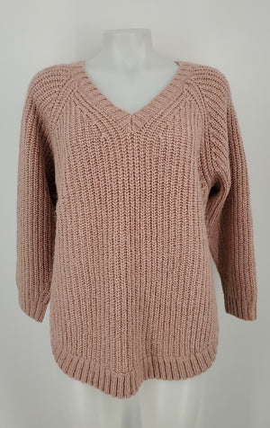 LOU & GREY Pink Knit Longsleeve Size X-SMALL Sweater