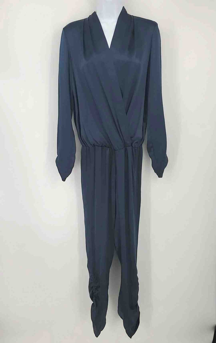 AMANDA UPRICHARD Blue Silk Size X-SMALL Jumpsuit