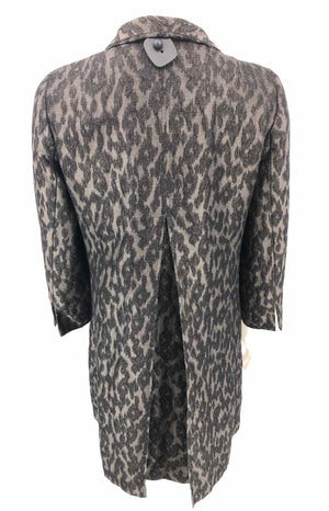 EILEEN FISHER Gray Black Animal Print 3/4 Sleeve Women Size SMALL (S) Jacket