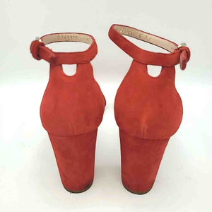 STUART WEITZMAN Red Suede Leather 3" Chunky Heel Shoe Size 6 Shoes