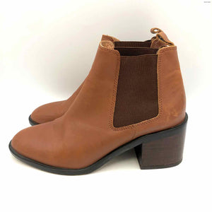 ALIAS MAE Caramel Brown Ankle Boot 2.5" Chunky Heel Shoe Size 36 US: 6 Boots