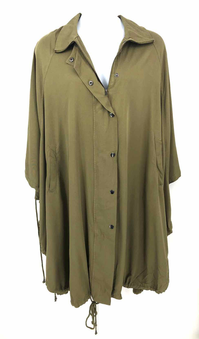 PILCRO Olive Green Snaps and Zipper Women Size One Size (M) Jacket