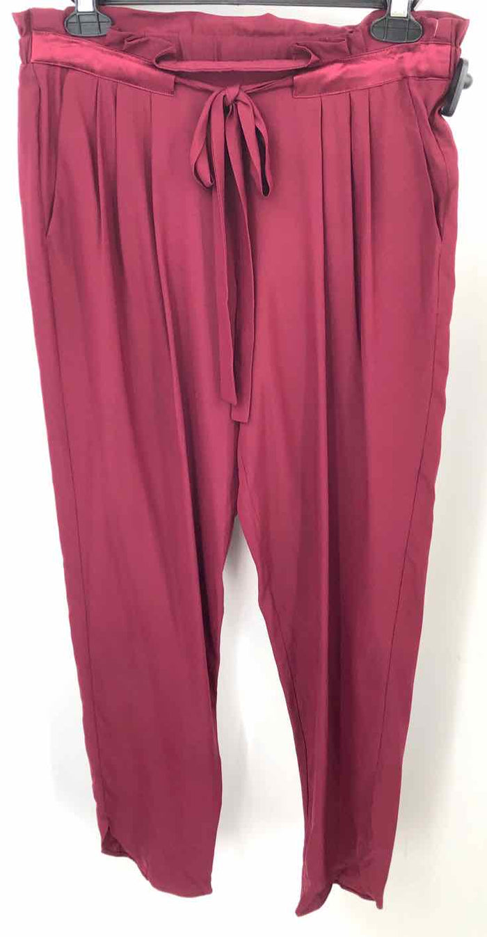 RAMY BROOK Burgundy Silk w/tie Size X-SMALL Pants