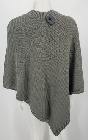 LULULEMON Olive Knit Zip Up Poncho Size One Size (M) Activewear Sweater