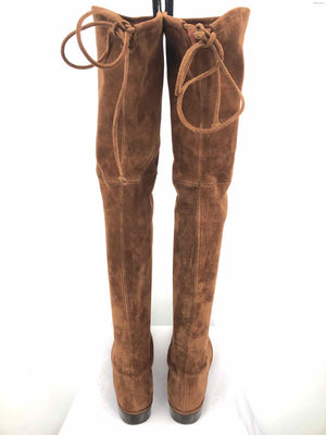 STUART WEITZMAN Brown Suede Knee High Boot Shoe Size 6-1/2 Shoes