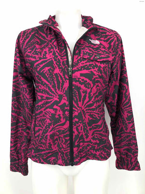 THE NORTH FACE Fuchsia Black Print Zip Front Size SMALL (S) Activewear Jacket