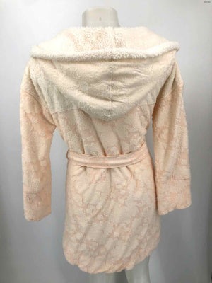 LILKA White Lt Pink Textured Wrap Size MEDIUM (M) Robe