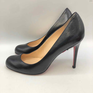 LOUBOUTIN Black Leather Pump Heels Shoe Size 40 US: 9-1/2 Shoes