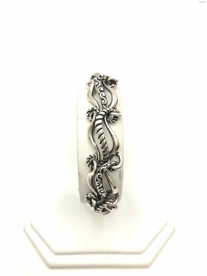 VINTAGE Sterling Silver Scroll Pattern ss Bracelet