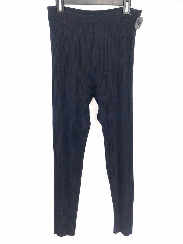 ST. JOHN Navy Wool Blend Ribbed Size LARGE  (L) Pants