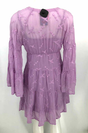 JOHNNY WAS Lilac Embroidered Longsleeve Size XXS  (XS) Dress